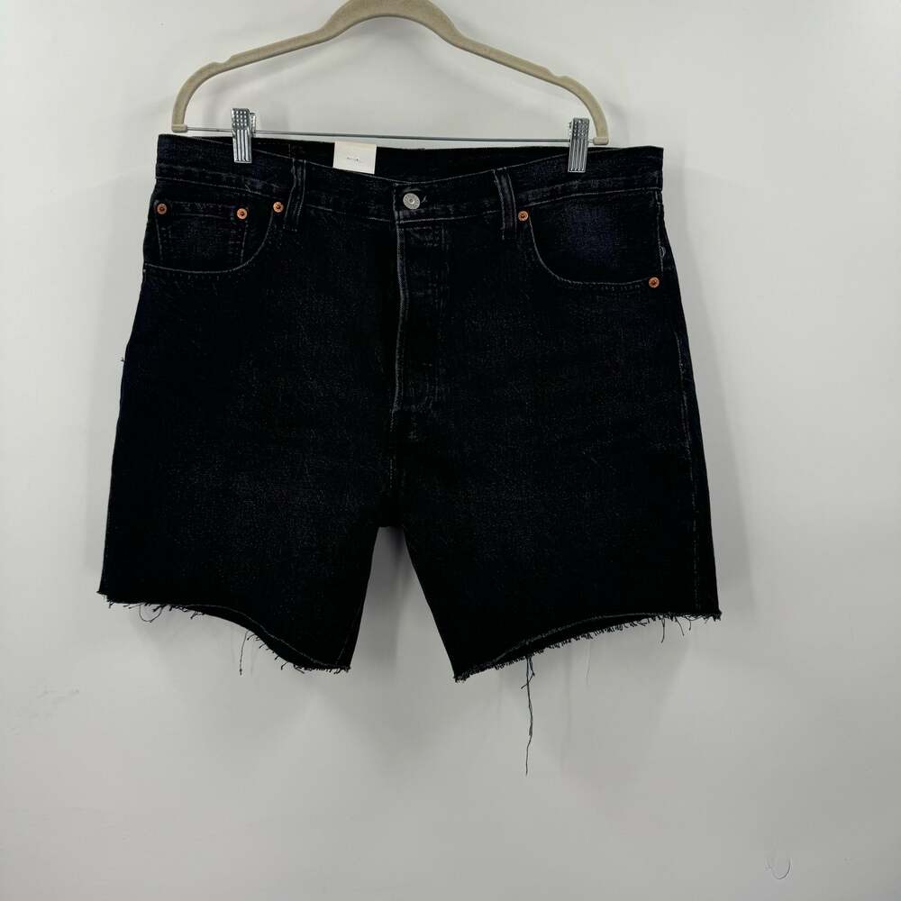 NWT Levis 501 black denim cutoff shorts